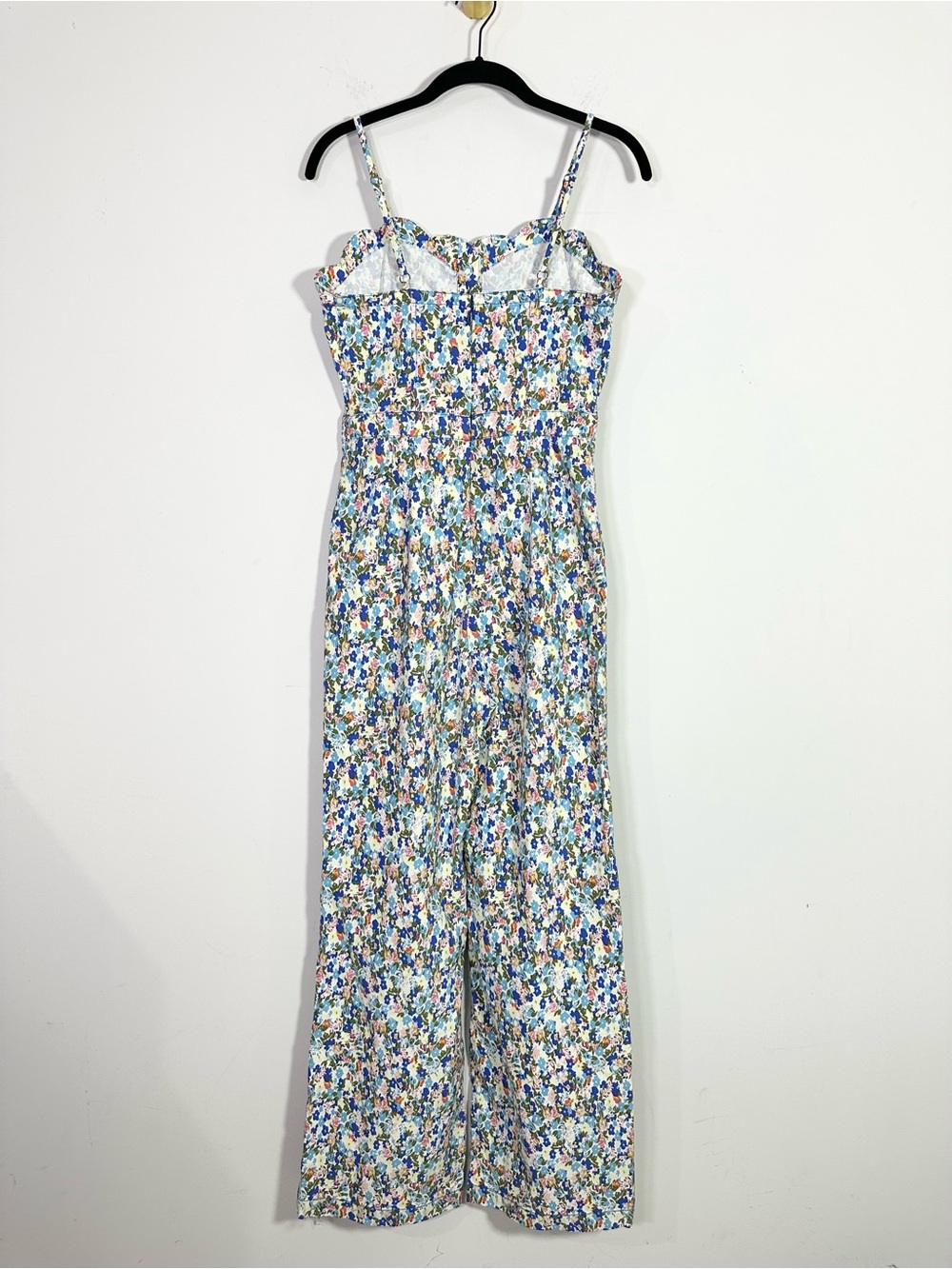 Maeve Anthropologie Colorful Floral Button Front Spaghetti Strap Jumpsuit - Picture 8 of 10